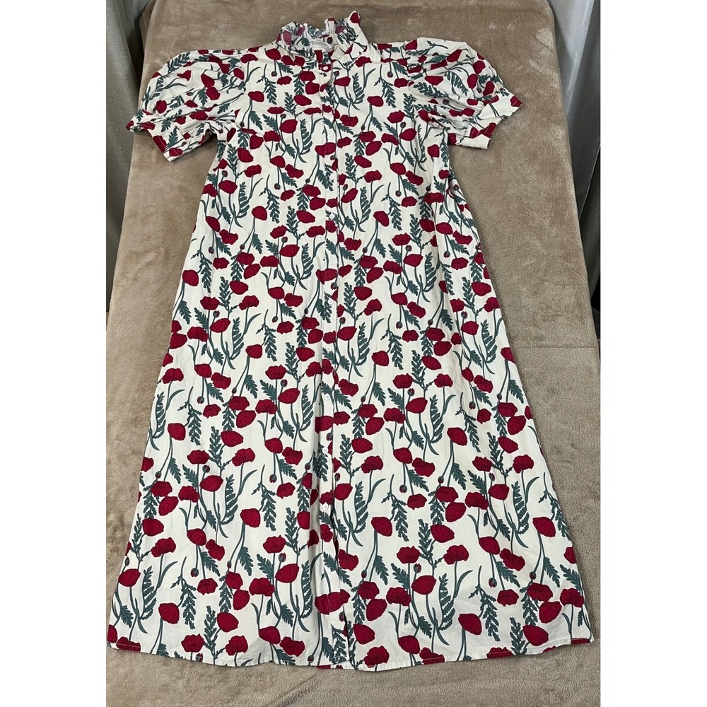 Hyacinth House Amaryllis Floral Lauisa Maxi Dress Women's XL Multi-color Cotton